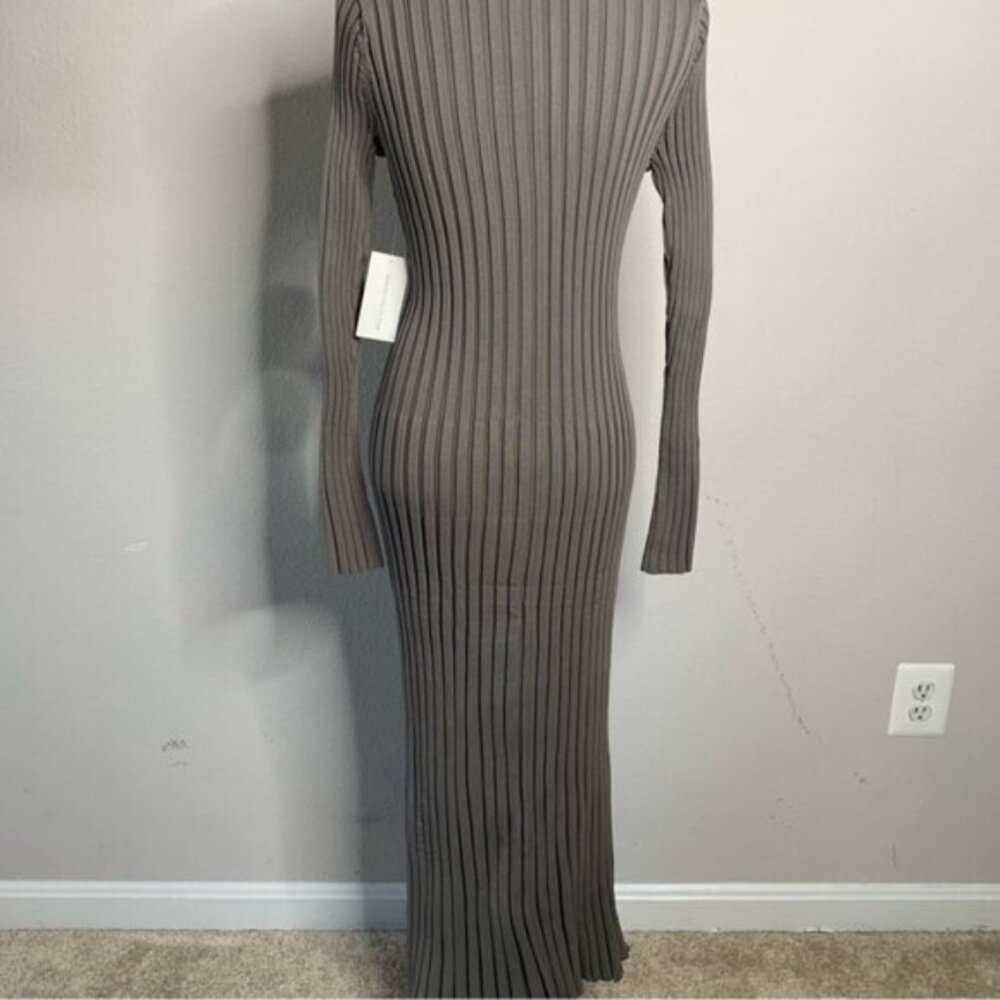 NWT Worth Collective Colette Premium Long Sleeved Ribbed Knit Maxi Dress - Picture 11 of 13